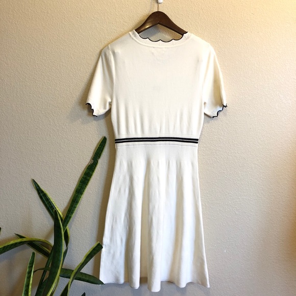 Maison Jules || NWT Scalloped Fit Flare Dress - Picture 6 of 7